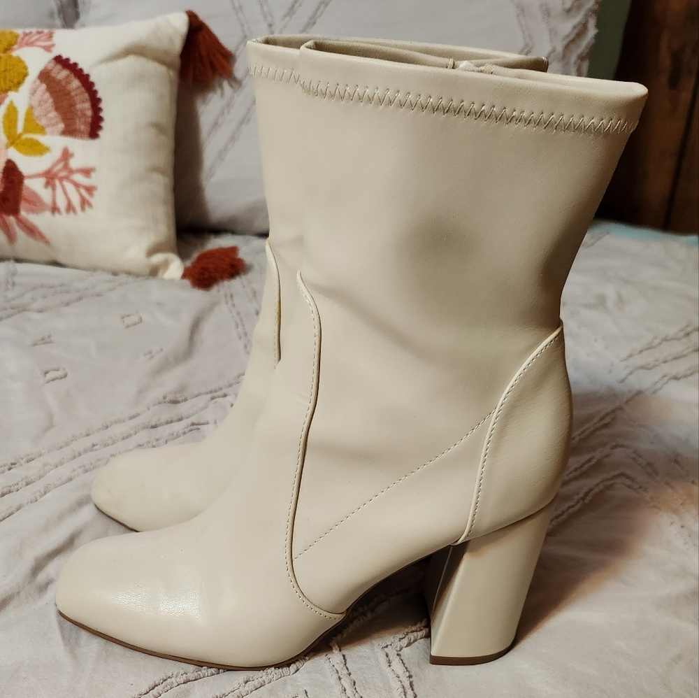 Light tan booties